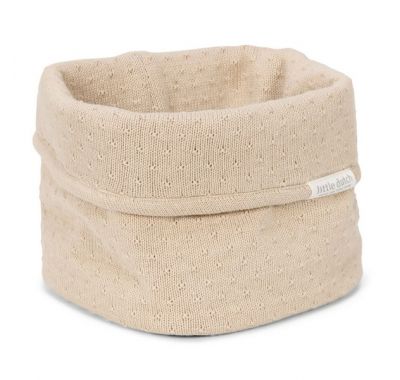 Καλάθι αλλαξιέρας  Little Dutch καπιτονέ μικρό Pure Soft Beige στο Bebe Maison