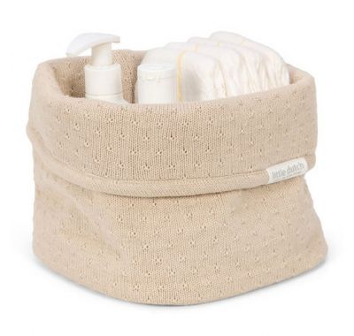 Καλάθι αλλαξιέρας  Little Dutch καπιτονέ μικρό Pure Soft Beige στο Bebe Maison
