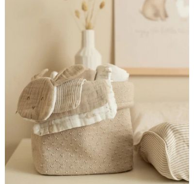 Καλάθι αλλαξιέρας  Little Dutch καπιτονέ μικρό Pure Soft Beige στο Bebe Maison