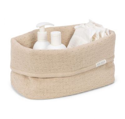 Καλάθι αλλαξιέρας  Little Dutch καπιτονέ μεγάλο Pure Soft Beige στο Bebe Maison