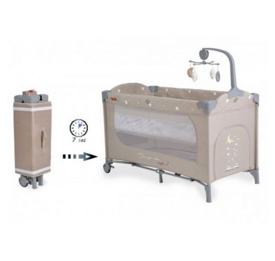 Διώροφο παρκοκρέβατο Cangaroo Once Upon A Time 2 Beige με παιχνίδι στο Bebe Maison