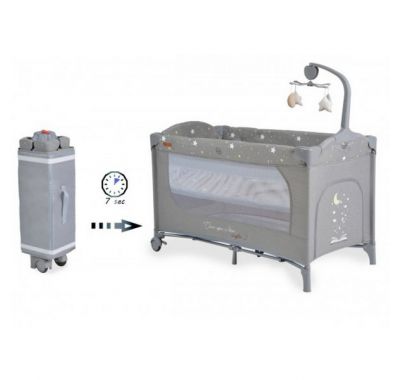 Διώροφο παρκοκρέβατο Cangaroo Once Upon A Time 2 Grey με παιχνίδι στο Bebe Maison