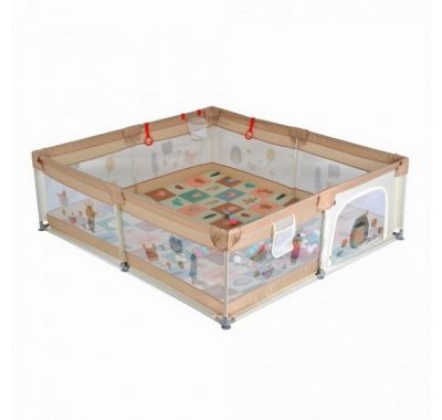 Πάρκο δραστηριοτήτων Moni 150x200εκ με στρώμα Gamezone Beige στο Bebe Maison