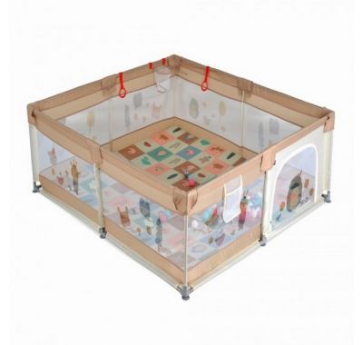 Πάρκο δραστηριοτήτων Moni 120x120εκ με στρώμα Gamezone Beige στο Bebe Maison