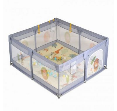 Πάρκο δραστηριοτήτων Moni 120x120εκ με στρώμα Gamezone Grey στο Bebe Maison