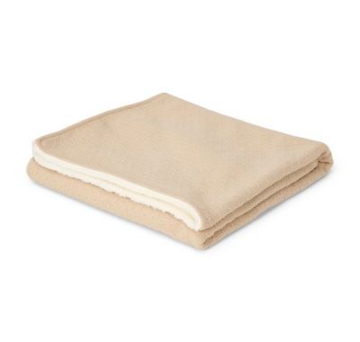 Κουβέρτα πλεκτή Little Dutch με επένδυση fleece Pure Soft Beige 70x100 στο Bebe Maison