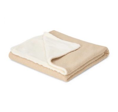 Κουβέρτα πλεκτή Little Dutch με επένδυση fleece Pure Soft Beige 70x100 στο Bebe Maison