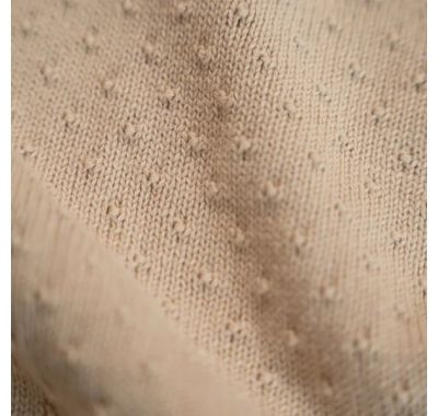 Κουβέρτα πλεκτή Little Dutch με επένδυση fleece Pure Soft Beige 110x140 στο Bebe Maison