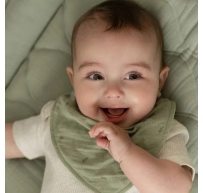 Σετ 2 σαλιάρες-μπαντάνες  Little Dutch Pure Sage στο Bebe Maison