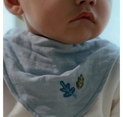 Σετ 2 σαλιάρες-μπαντάνες  Little Dutch Pure Denim Blue στο Bebe Maison