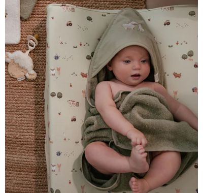 Μπουρνουζοπετσέτα Little Dutch με κέντημα Little Farm 100x100 στο Bebe Maison