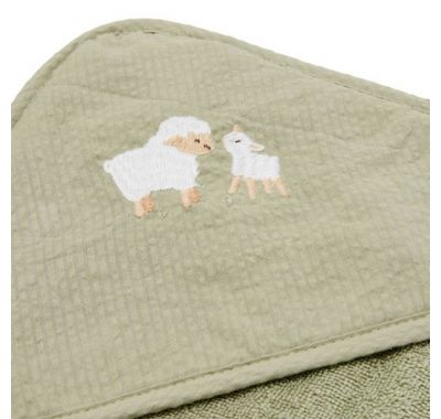 Μπουρνουζοπετσέτα Little Dutch με κέντημα Little Farm 75x75 στο Bebe Maison