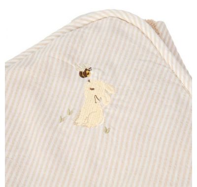 Μπουρνουζοπετσέτα Little Dutch με κέντημα Baby Bunny 75x75 στο Bebe Maison