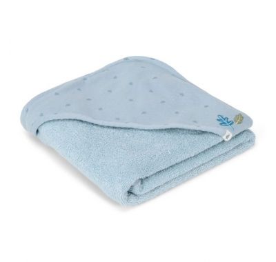 Μπουρνουζοπετσέτα Little Dutch Pure Denim Blue 100x100 στο Bebe Maison