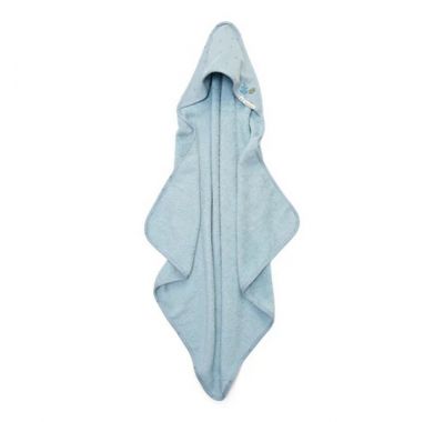 Μπουρνουζοπετσέτα Little Dutch Pure Denim Blue 75x75 στο Bebe Maison