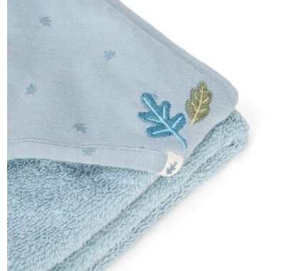 Μπουρνουζοπετσέτα Little Dutch Pure Denim Blue 75x75 στο Bebe Maison