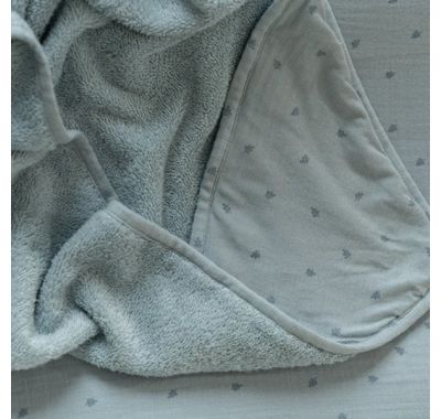 Μπουρνουζοπετσέτα Little Dutch Pure Denim Blue 100x100 στο Bebe Maison