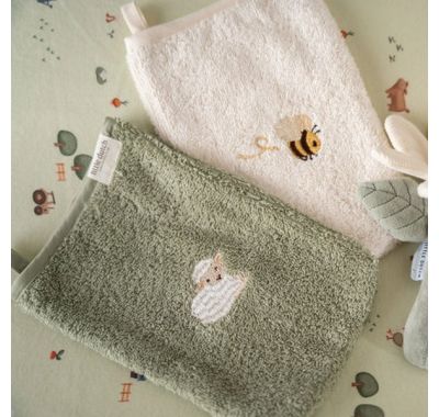 Σετ 2 πανάκια μπάνιου Little Dutch με κέντημα Little Farm στο Bebe Maison