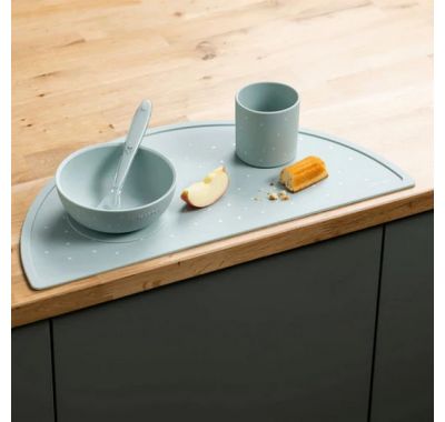 Σετ φαγητού Nattou silicon 4 τεμαχίων με σουπλά Μέντα στο Bebe Maison