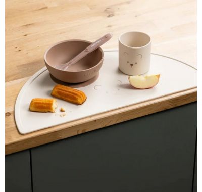 Σετ φαγητού Nattou silicon 4 τεμαχίων με σουπλά Μπεζ στο Bebe Maison