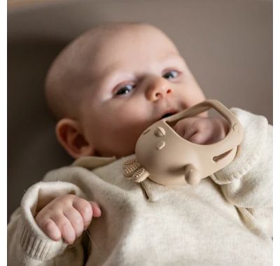 Γάντι οδοντοφυΐας από σιλικόνη Nattou Μπεζ στο Bebe Maison