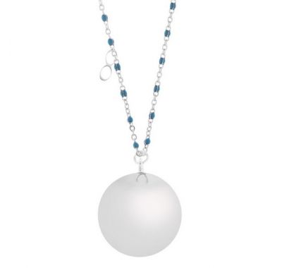 Μουσικό μενταγιόν εγκυμοσύνης ProudMama Bola Fine Silver Chain Blue στο Bebe Maison