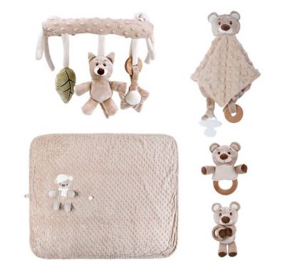 Σετ δώρου Bebe Stars Teddy Bear Nature 5τμχ στο Bebe Maison