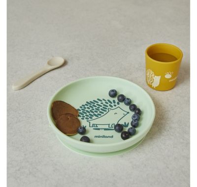 Σετ φαγητού σιλικόνης Miniland Forest 3τμχ στο Bebe Maison