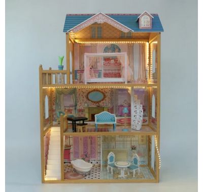 Ξύλινο κουκλόσπιτο Gerardo's Emily με LED στο Bebe Maison