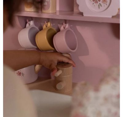 Ξύλινη κουζίνα Little Dutch με αξεσουάρ παιχνιδιού Ροζ FSC στο Bebe Maison