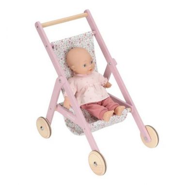 Ξύλινο καρότσι Little Dutch για κούκλες FSC στο Bebe Maison