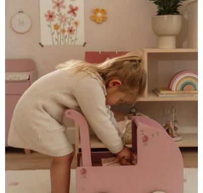 Ξύλινο βρεφικό καρότσι Little Dutch για κούκλες FSC στο Bebe Maison