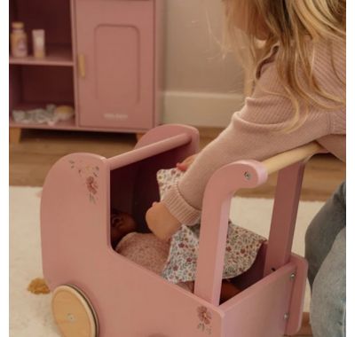Ξύλινο βρεφικό καρότσι Little Dutch για κούκλες FSC στο Bebe Maison