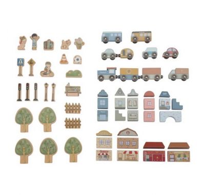 Σετ παιχνιδιού Little Dutch τρενάκι με ράγες και οχήματα XL FSC στο Bebe Maison