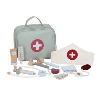 Βαλιτσάκι γιατρού Litttle Dutch με ξύλινα εργαλεία FSC στο Bebe Maison