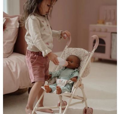 Μεταλλικό καρότσι Little Dutch για κούκλες - λευκό στο Bebe Maison