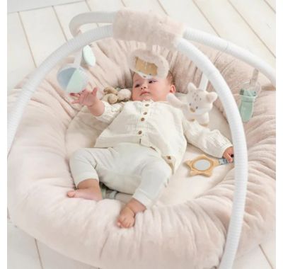 Στρωματάκι δραστηριοτήτων  Nattou με γυμναστήριο & περιμετρικό μαξιλάρι - στρογγυλό Απαλό ροζ στο Bebe Maison