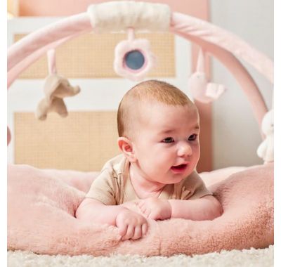 Στρωματάκι δραστηριοτήτων  Nattou με γυμναστήριο & περιμετρικό μαξιλάρι - στρογγυλό Ροζ στο Bebe Maison