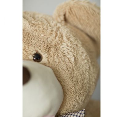 Γιγάντιο απαλό λούτρινο αρκουδάκι με καρό κορδέλα Amigo Teddy Bear XXL στο Bebe Maison