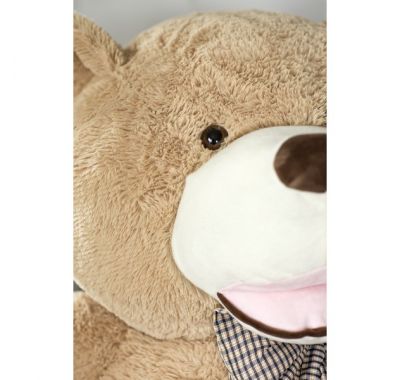 Γιγάντιο απαλό λούτρινο αρκουδάκι με καρό κορδέλα Amigo Teddy Bear XXL στο Bebe Maison