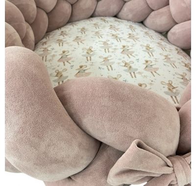 Βρεφική φωλιά με αποσπώμενη πλεξούδα προστασίας 2,4 μ Catriss Rose Dream στο Bebe Maison