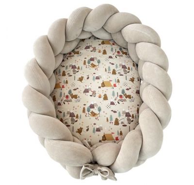 Βρεφική φωλιά με αποσπώμενη πλεξούδα προστασίας 2,4 μ Catriss Sand Story στο Bebe Maison