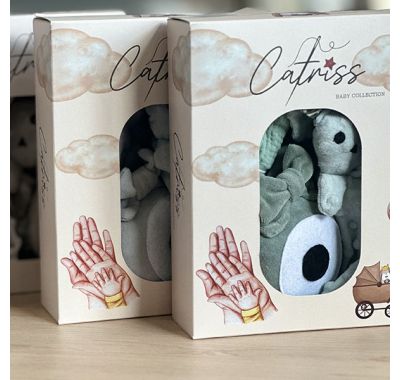 Σετ δώρου 3 τμχ Catriss grey στο Bebe Maison
