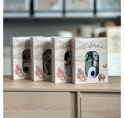 Σετ δώρου 3 τμχ Catriss grey στο Bebe Maison