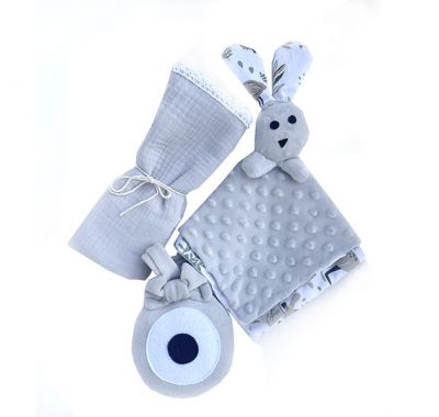 Σετ δώρου 3 τμχ Catriss grey στο Bebe Maison