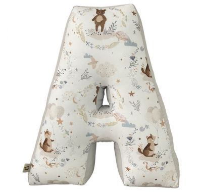 Διακοσμητικό μαξιλάρι Catriss  μονόγραμμα 45εκ Silver Friends στο Bebe Maison