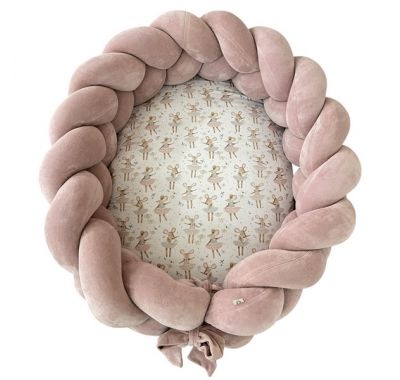 Βρεφική φωλιά με αποσπώμενη πλεξούδα προστασίας 2,4 μ Catriss Rose Dream στο Bebe Maison