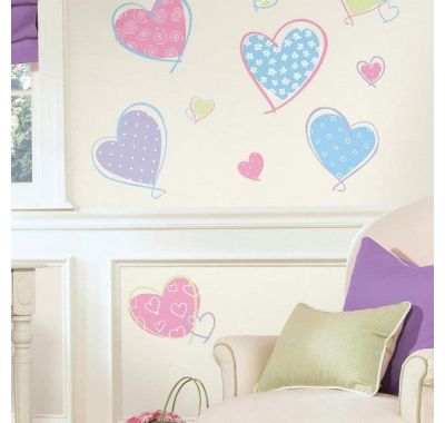 Αυτοκόλλητα τοίχου Roommates Hearts Wall στο Bebe Maison