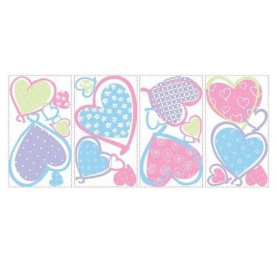 Αυτοκόλλητα τοίχου Roommates Hearts Wall στο Bebe Maison