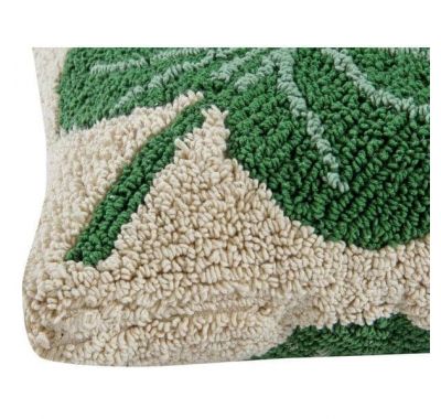 Lorena Canals. Μαξιλάρι Monstera λευκό-πράσινο στο Bebe Maison